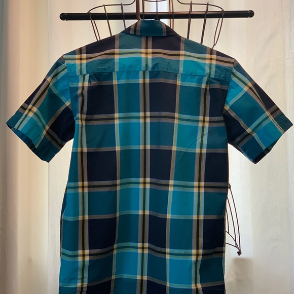 GapKids boys turquoise button down shirt - Picture 2 of 5